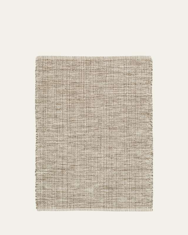 Marled Brown Handwoven Cotton Rug, 10' x 14'